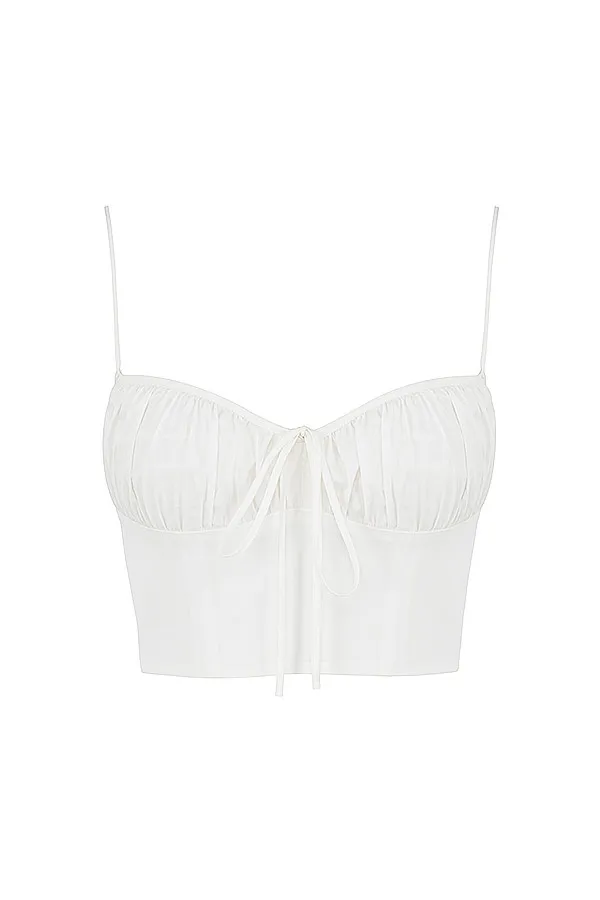 House Of CB LilibethWhite Gathered Bustier Top 8211 SALE White Women Corsets