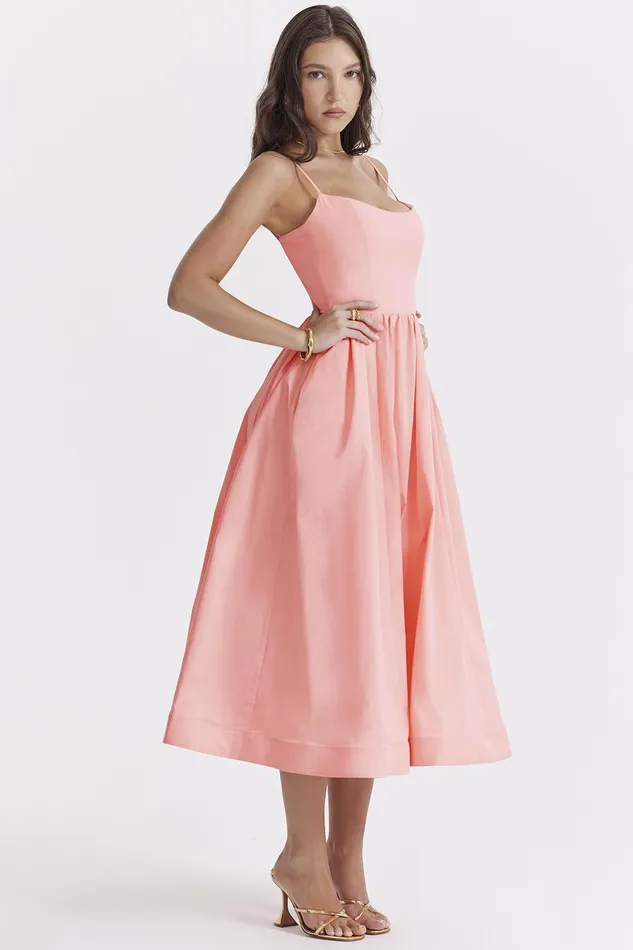 House Of CB LolitaApricot Corset Sundress Apricot Women Corset Dresses