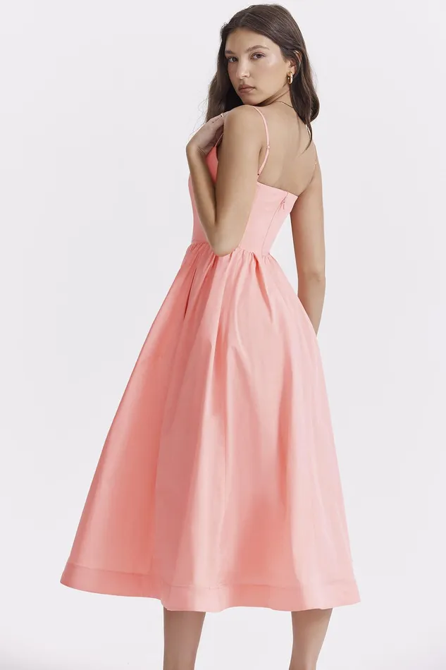 House Of CB LolitaApricot Corset Sundress Apricot Women Corset Dresses