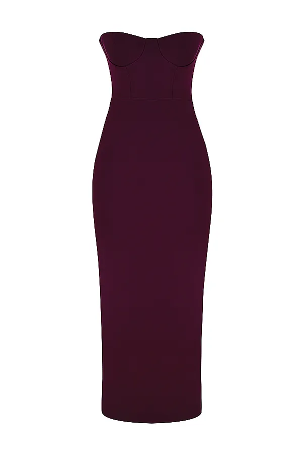 House Of CB LuciaGrape Strapless Corset Maxi Dress 8211 SALE Grape Women Bodycon Dresses