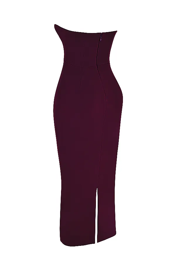 House Of CB LuciaGrape Strapless Corset Maxi Dress 8211 SALE Grape Women Bodycon Dresses