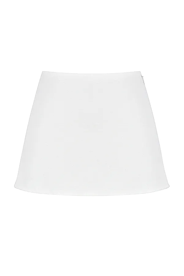 House Of CB MallieWhite Linen ALine Mini Skirt 8211 SALE White Women Skirts