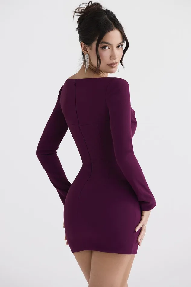 House Of CB MarcellaMerlot Plunge Corset Dress 8211 SALE Merlot Women Corset Dresses