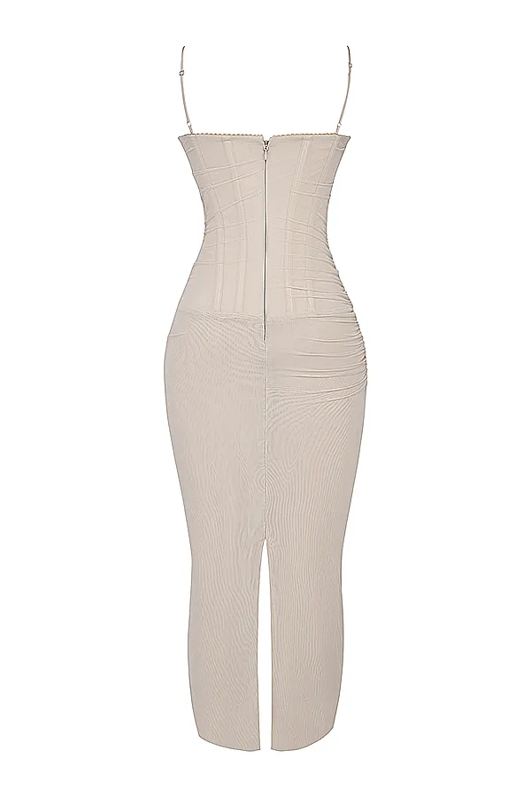 House Of CB NaliniSand Maxi Dress Sand Women Corset Dresses