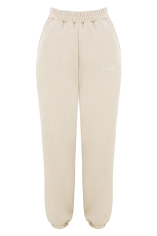 House Of CB SkyOatmeal Fleece Back Jogging Trouser Oatmeal Women Trousers
