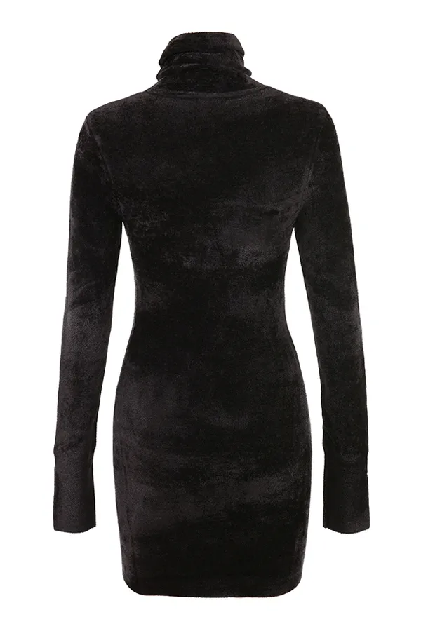 House Of CB TayaCharcoal Chenille Mini Dress 8211 SALE Charcoal Women Bodycon Dresses
