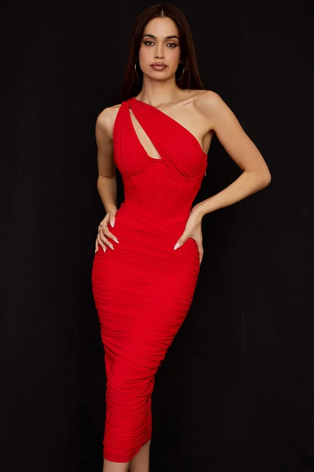 House Of CB ValentinaScarlet Asymmetric Cutout Midi Dress 8211 SALE Scarlet Women Bodycon Dresses House Of CB ValentinaScarlet Asymmetric Cutout Midi Dress 8211 SALE Scarlet Women Bodycon Dresses