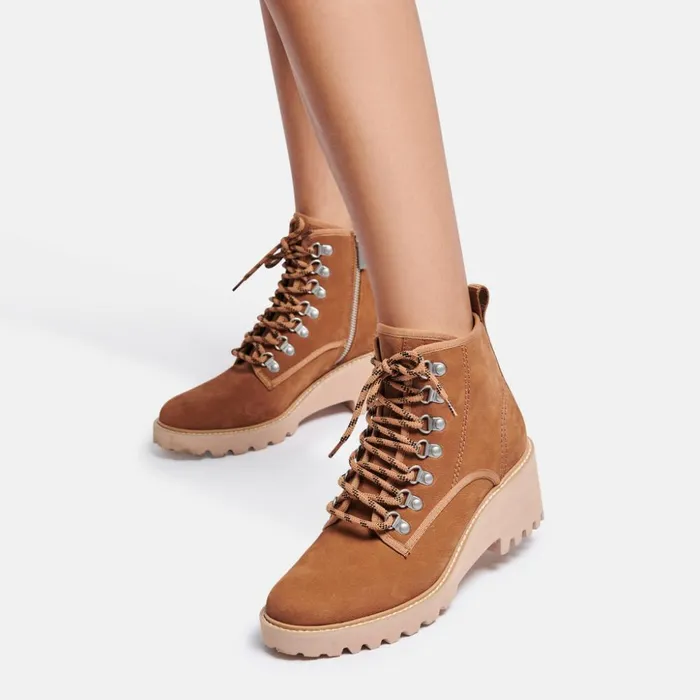 Huey Hiker Boots Whiskey Nubuck Women Dolce Vita Boots and Booties