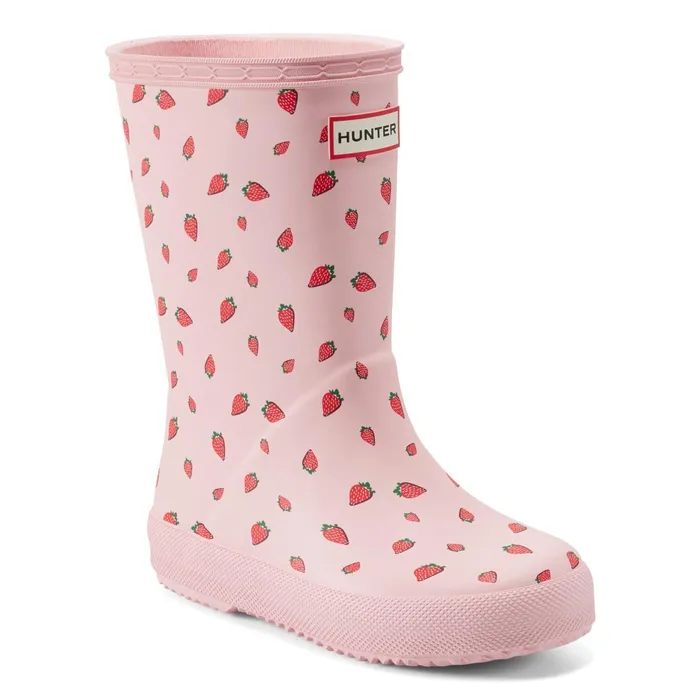 Hunter Boots Kids First Classic Rain Boots Pink Strawberry Print Kids Toddler039s Rain Boots Hunter Boots Kids First Classic Rain Boots Pink Strawberry Print Kids Toddler039s Rain Boots