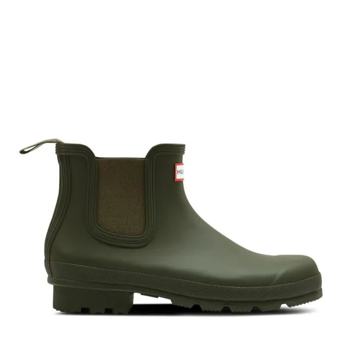 Hunter Boots Original Chelsea Boots Dark Olive Men Short and Ankle Boots