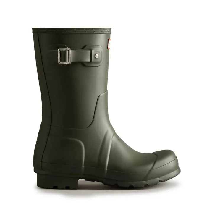 Hunter Boots Original Short Rain Boots Dark Olive Men Rain Boots