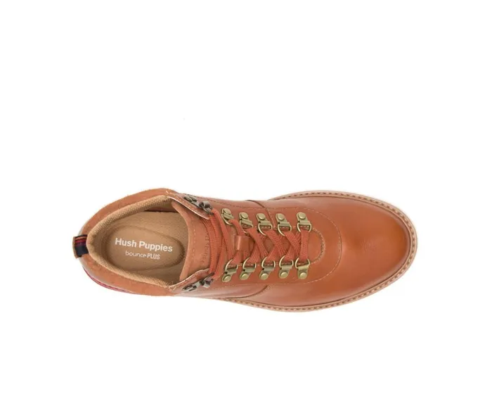 Hush Puppies Boots Men Heath Hiker Boot Cognac Leather Hush Puppies Boots Men Heath Hiker Boot Cognac Leather