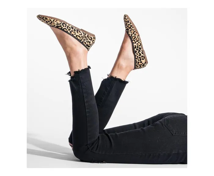 Hush Puppies Flats and SlipOns Women Chaste Ballet Leopard Calf Hair