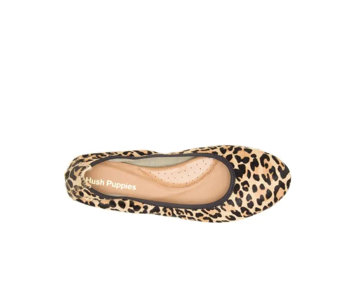 Hush Puppies Flats and SlipOns Women Chaste Ballet Leopard Calf Hair