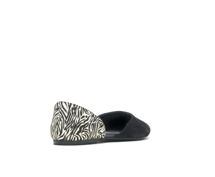 Hush Puppies Flats and SlipOns Women Sadie D039Orsay Black Suedezebra