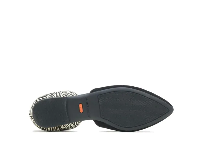 Hush Puppies Flats and SlipOns Women Sadie D039Orsay Black Suedezebra