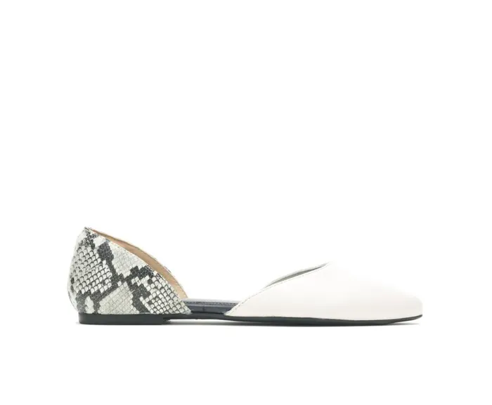Hush Puppies Flats and SlipOns Women Sadie D039Orsay Ivorysnake Leather