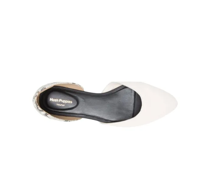 Hush Puppies Flats and SlipOns Women Sadie D039Orsay Ivorysnake Leather