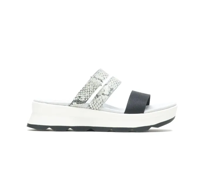 Hush Puppies Sandals Women Andi Slide Snake Leatherblack