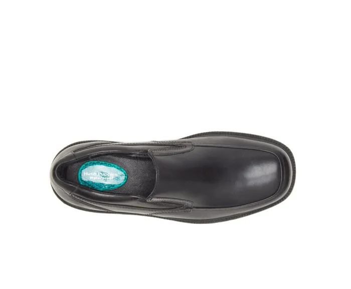 Hush Puppies SlipOns Men Leverage Black Leather Hush Puppies SlipOns Men Leverage Black Leather