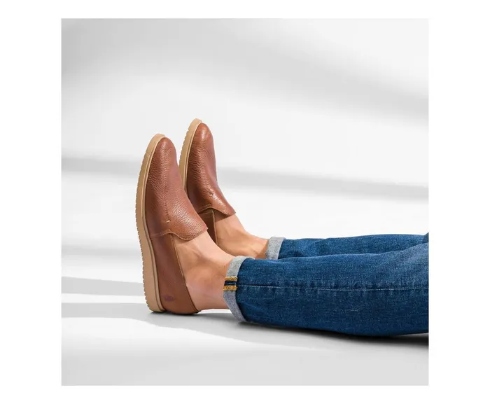 Hush Puppies Sneakers Men Everyday SlipOn Cognac Leather Hush Puppies Sneakers Men Everyday SlipOn Cognac Leather