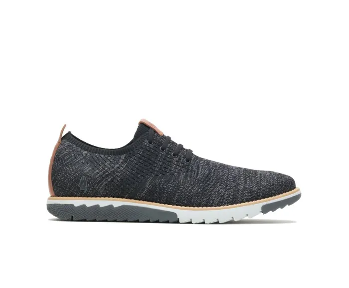 Hush Puppies Sneakers Men Expert Knit Plain Toe Oxford Black Textile