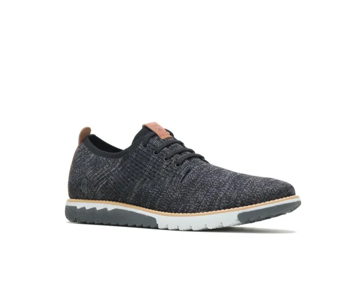 Hush Puppies Sneakers Men Expert Knit Plain Toe Oxford Black Textile