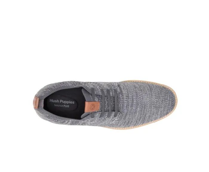Hush Puppies Sneakers Men Expert Knit Plain Toe Oxford Grey Textile