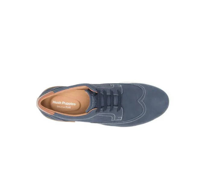 Hush Puppies Sneakers Men Heath Wingtip Oxford Navy Nubuck