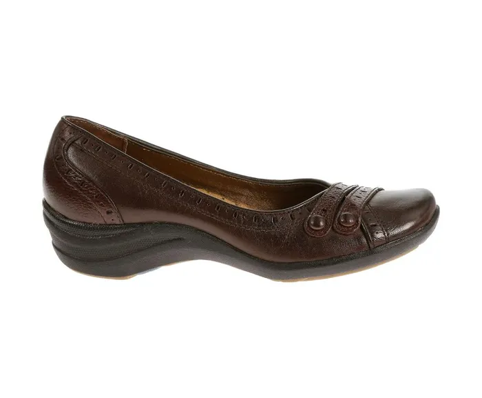 Hush Puppies Walking Shoes Women Burlesque Dark Brown Leather