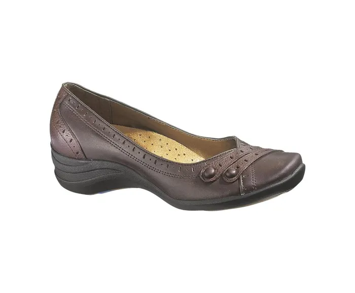 Hush Puppies Walking Shoes Women Burlesque Dark Brown Leather