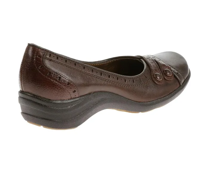 Hush Puppies Walking Shoes Women Burlesque Dark Brown Leather