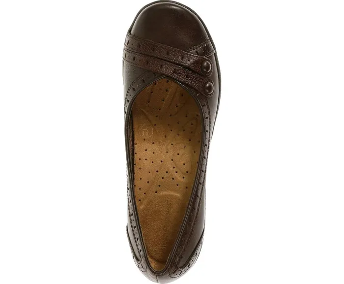 Hush Puppies Walking Shoes Women Burlesque Dark Brown Leather