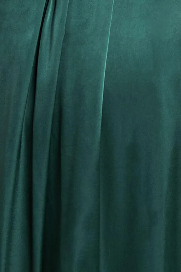 I Want The World To Know Midi Dress 8211 Thigh Split Tie Back Dress In Emerald Women Showpo Dresses