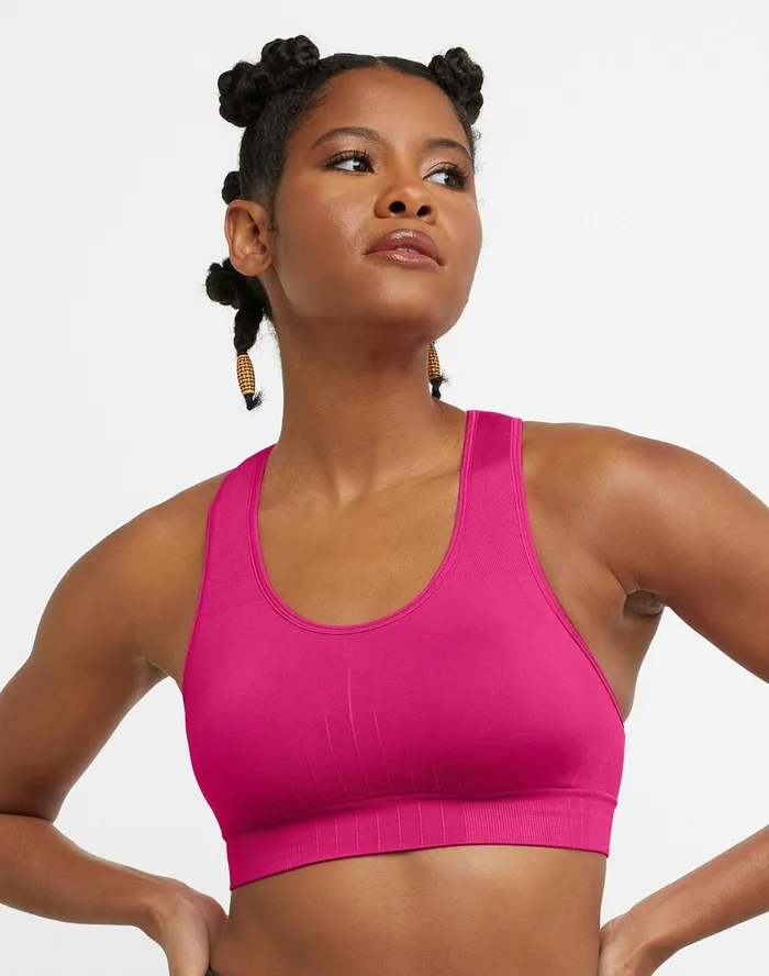 Infinity Racerback Bra C Logo Fantastic Fuchsia Women Champion Sports Bras and Bralettes Infinity Racerback Bra C Logo Fantastic Fuchsia Women Champion Sports Bras and Bralettes