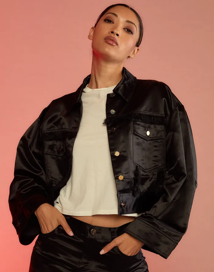 Jackets and Coats Women Cynthia Rowley Freya Satin Jacket