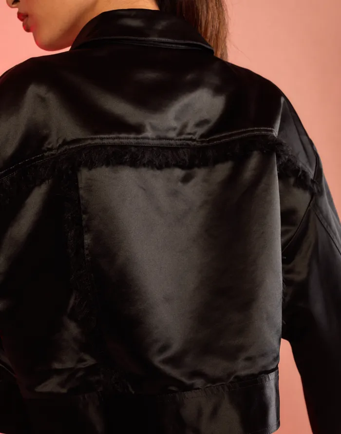 Jackets and Coats Women Cynthia Rowley Freya Satin Jacket