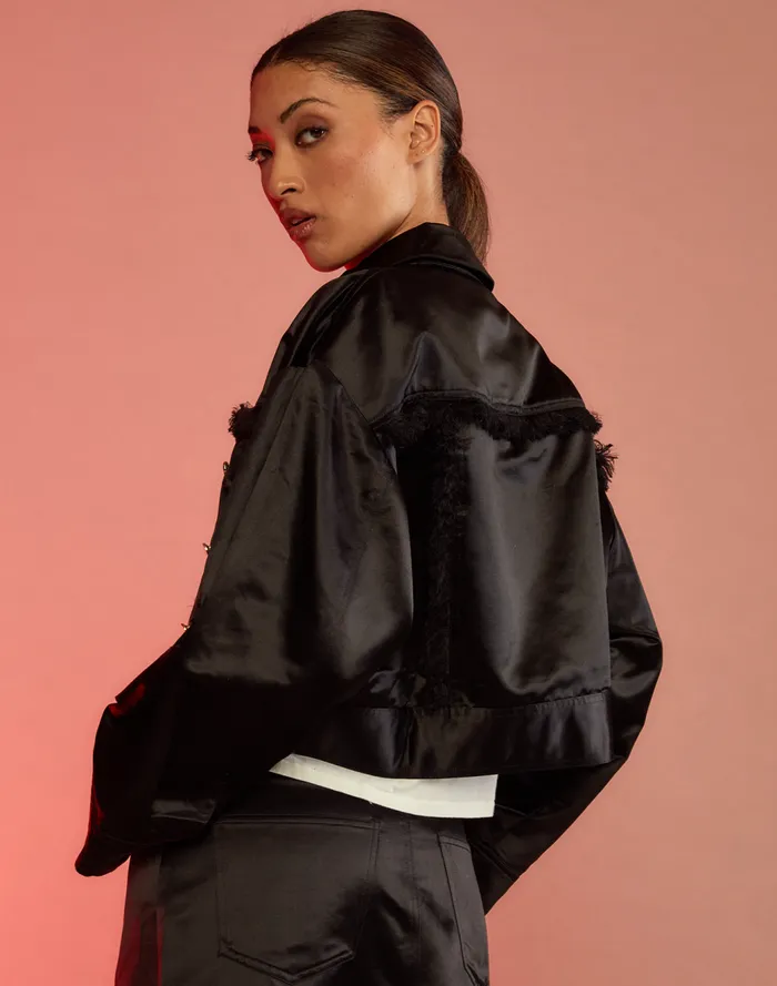 Jackets and Coats Women Cynthia Rowley Freya Satin Jacket