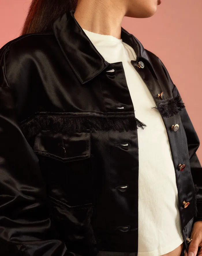 Jackets and Coats Women Cynthia Rowley Freya Satin Jacket