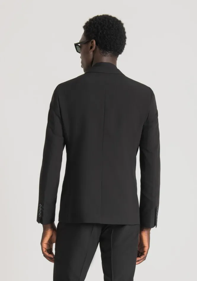 Jackets And Gilet Men Antony Morato Bonnie Slim Fit Jacket In Stretch Viscose Blend Fabric Black
