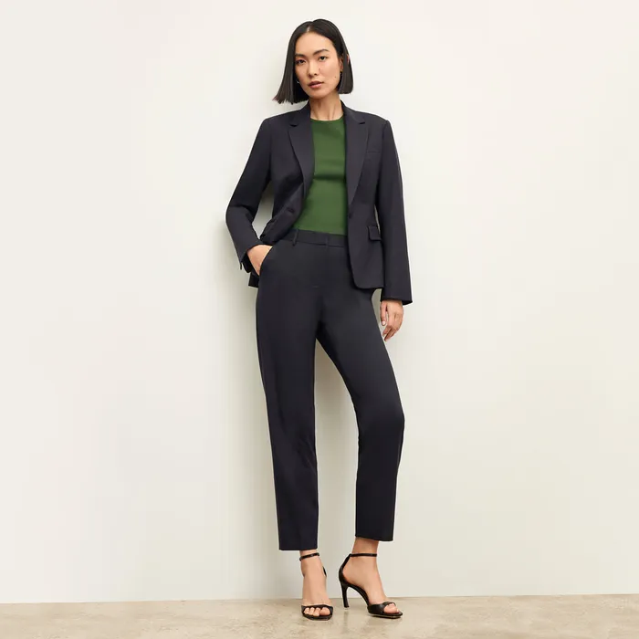 Jackets M M LaFleur Women The Yasmine Blazer 8211 Wool Twill Dark Navy