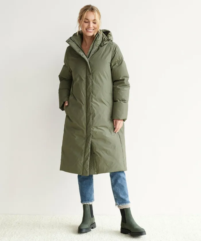 Jackets Women Jenni Kayne Long Puffer Jacket Sage
