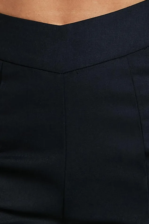 Jamir Pants 8211 Linen Look High Waisted Fit And Flare Pants In Black Women Showpo Basics