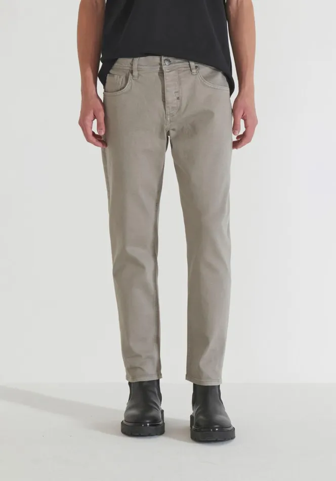 Jeans Men Antony Morato Argon Slim Fit Ankle Length Jeans In Vintage Coloured Denim Clay Jeans Men Antony Morato Argon Slim Fit Ankle Length Jeans In Vintage Coloured Denim Clay