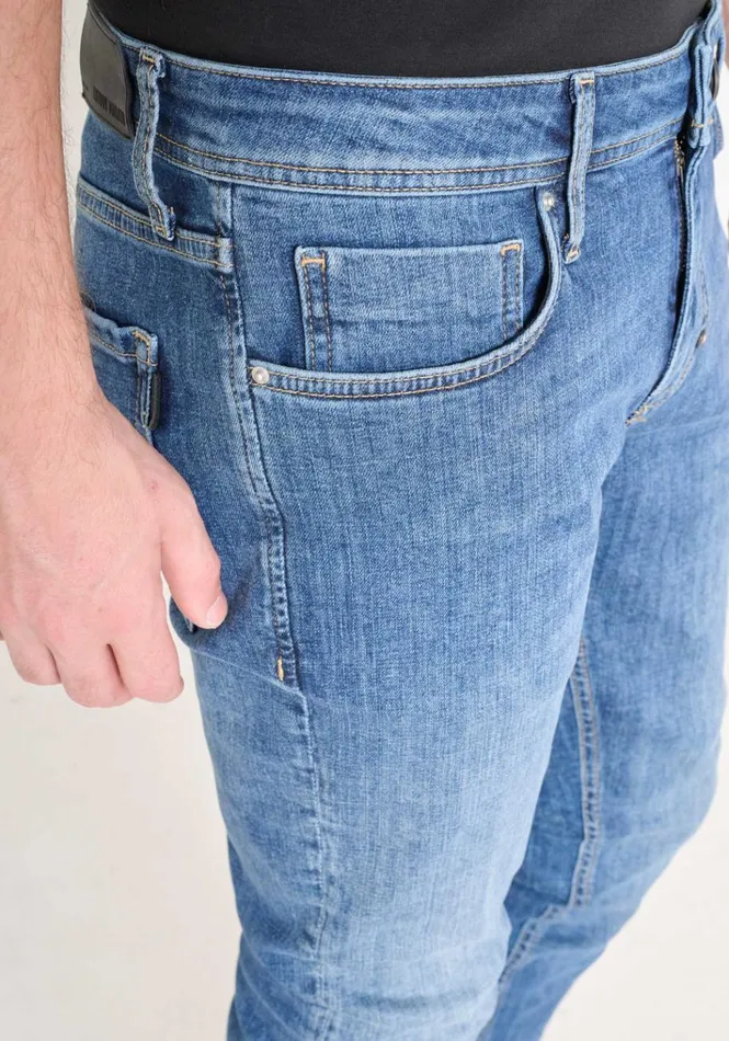 Jeans Men Antony Morato Ozzy Tapered Fit Iconic Jeans In Stretch Denim Light Blue Jeans Men Antony Morato Ozzy Tapered Fit Iconic Jeans In Stretch Denim Light Blue