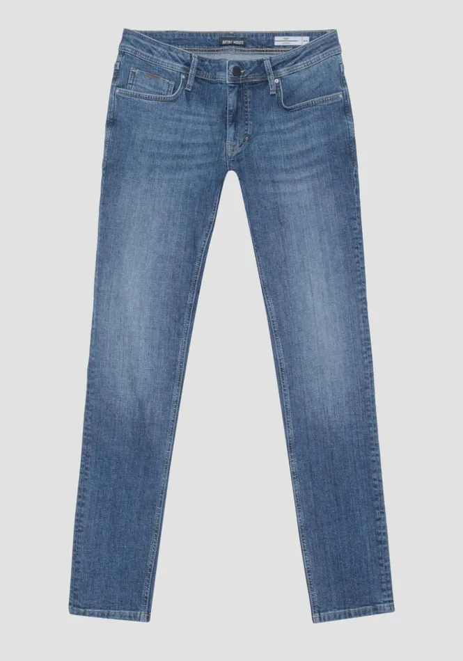 Jeans Men Antony Morato Ozzy Tapered Fit Iconic Jeans In Stretch Denim Light Blue Jeans Men Antony Morato Ozzy Tapered Fit Iconic Jeans In Stretch Denim Light Blue