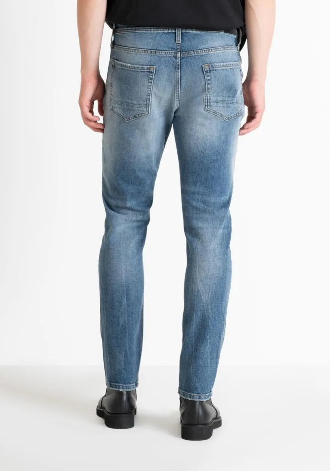 Jeans Men Antony Morato Tapered Fit 034Kurt034 Jeans In VintageEffect Light Colour Denim Light Blue