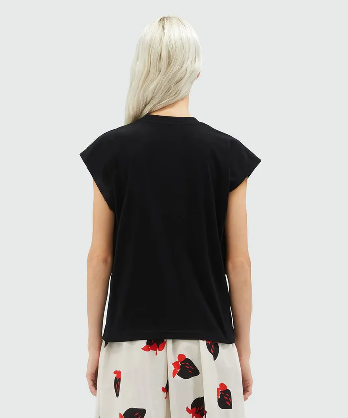 Jersey TShirt With Ruffles Women MSGM Tshirts