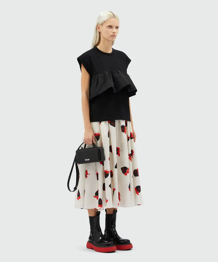 Jersey TShirt With Ruffles Women MSGM Tshirts