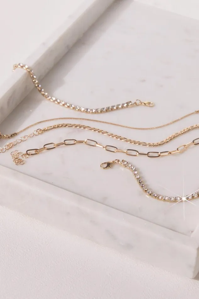 Kaitlin Bracelet 8211 Multipack Tennis Bracelet In Gold Women Showpo Bracelets